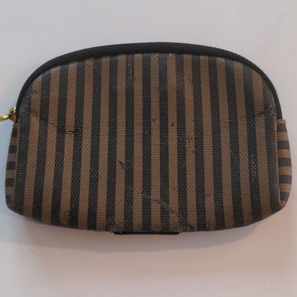 Authentic Vintage Fendi Pequin Cosmetic Bag - Picture 2 of 7